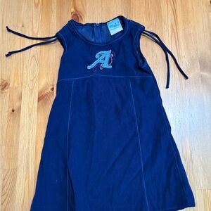 Vintage 2000’’ Wink Navy Dress with Embroidered Letter 3-4 T